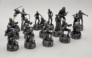 Lot Of 15 Silver 2005 Star Wars JEDI & Clone Wars Chess Replacement Pieces - Picture 1 of 2