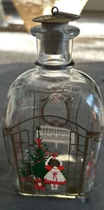 Holmegaards Jule flaske Christmas Tree Wreath Decanter Bottle Denmark Holmegaard - Picture 1 of 5