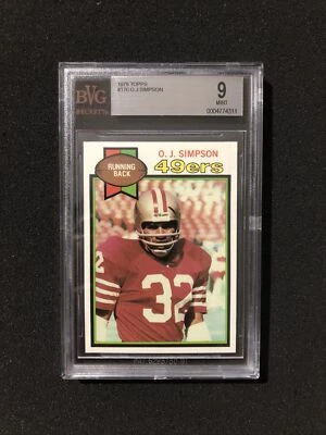 1979 Topps Football O.J. SIMPSON #170 BVG/BGS GRADED 9 - MINT - Image 1 of 2
