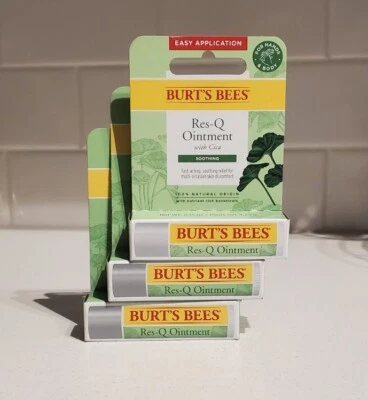 Lot of 3 Burt's Bees RES-Q Ointment w/ Cica Natural & Soothing Stick 0.15oz - Image 1 of 2