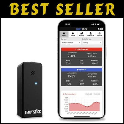 24/7 WiFi Temperature & Humidity Logger - Unlimited Text Alerts, Compact Design - Image 1 of 4