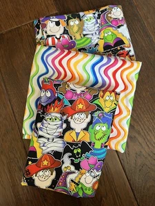 Halloween Fabric Lot - Kids Costumes/ Moda Rainbow Stripe - Over 1 Yard Total - Picture 1 of 9