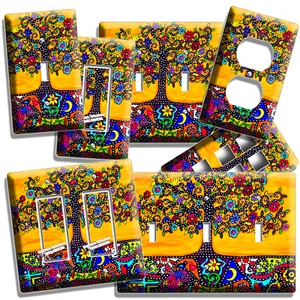 ÁRBOL DE LA VIDA MEXICANO ARTE POPULAR INTERRUPTOR DE PARED PLACA HABITACIÓN CASA DECORACIÓN HD - Imagen 1 de 32