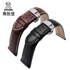 Genuine Leather Butterfly Watchband Watch 18/19/20/21/22/24mm For Tissot