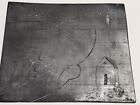 Alekos Fassianos Engraved Metal Printing Plate Fish & House & Trees. Signed.