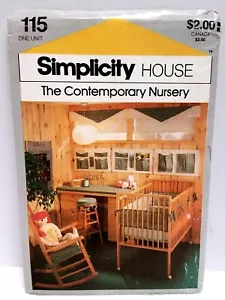 De colección 1979 Simplicity House The Contemporary Nursery #115 Guía How-to Patterns - Imagen 1 de 2