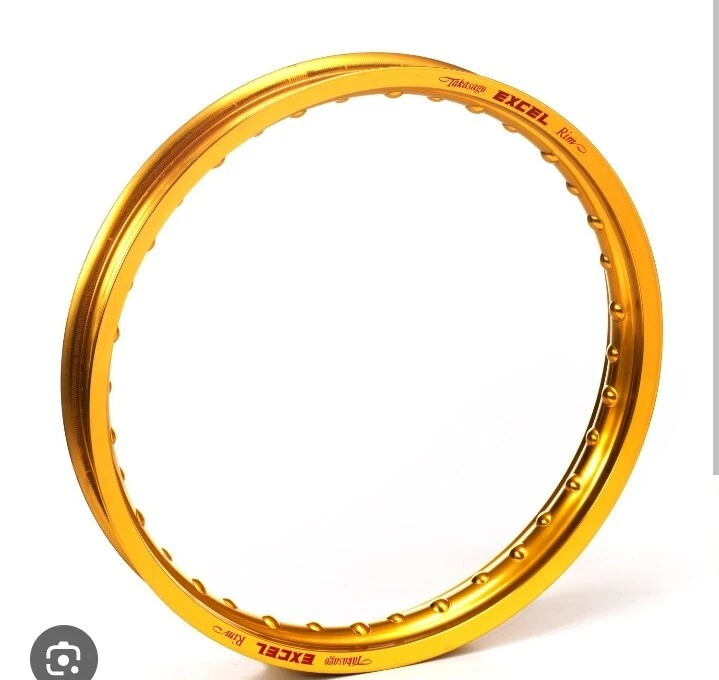 Excel Takasago Rear Rim 18x2.15 Gold Honda CR125R/CR250R/CR 500/CRF FEG411 - Image 1 of 1