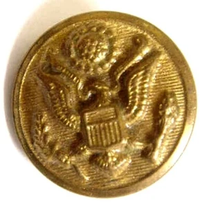 antique gold tone metal American great seal uniform picture button 43531 - Picture 1 of 3