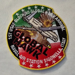 Parche Sigonella NAS 1st Northrop Grumman Block 30 Global Hawk Arrival USAF - Imagen 1 de 2