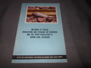 Influence REGULATIONS Stocking FISHERMAN TROUT POPULATION Parvin Lake COLORADO - Picture 1 of 7