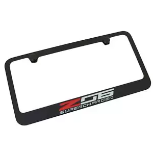 Chevrolet Corvette C7 Z06 License Plate Frame (Black) - Bild 1 von 3