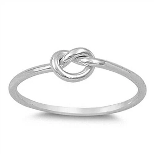 Anillo Love Knot Plata de Ley 925 Mejor Joyería Regalo Cara Seleccionable Altura 5mm Foto 1 de 1