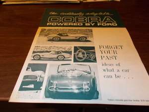 Cobra 1964 impulsado por Ford ventas originales borchure/correo/¡Raro!¡! - Imagen 1 de 3