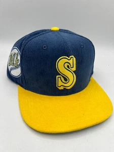 New Seattle Mariners Corduroy Retro Snapback MLB Baseball Hat Embroidered Cap - Picture 1 of 10