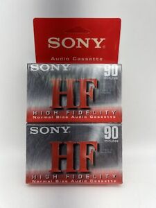 Sony HF High Fidelity Normal Bias Audio Cassette 90 Minutes New Sealed 2 pack