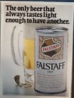1970 Falstaff goûte assez de lumière pour avoir une autre impression publicitaire originale vintage BA25