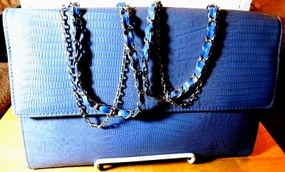 Carpisa ~ крест тела синий большой конверт стиль винтажный сумочки цепочка ремень - Изображение 1 из 4