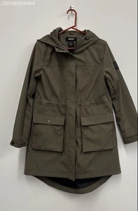 DKNY Juniper Green Water Resistant Full Zip Parka, - Size M - Picture 1 of 10