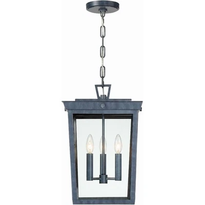 Crystorama BEL-A8065-GE Belmont 3 лампы 12 дюймов графитовый подвесной потолочный светильник - Изображение 1 из 4