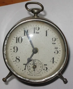Antique Alarm Clock, Peg Leg Not Working for Parts or Repair Pat. Pending 1904 - Picture 1 of 8