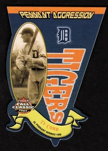 2003 Fleer Fall Classics Pennant Aggression #1 Ty Cobb 1634/1908 TIGERS DIE-CUT - Picture 1 of 2