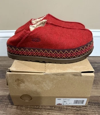 Nuevo en caja Zapato Zapatilla Mujer UGG Talla 7 Refelt Tasman RCRR Rojo Foto 1 de 4