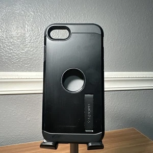 Spigen Tough Armor Case iPhone SE 2022/2020 8 7 Black Shockproof Kickstand - Photo 1 sur 6