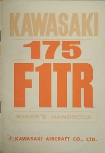 GENUINE KAWASAKI 175 F1TR RIDER'S HANDBOOK Great Photos Vintage Very Nice! - Picture 1 of 3