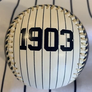 New York Yankees 1903 Pinstriped Fotoball 2003 Souvenir Baseball Ball - Picture 1 of 6