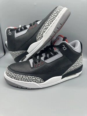 NIKE AIR JORDAN 3 III MID RETRO OG NEGRO CEMENTO 2018 854262-001 BLANCO GRIS 10,5 Foto 1 de 4