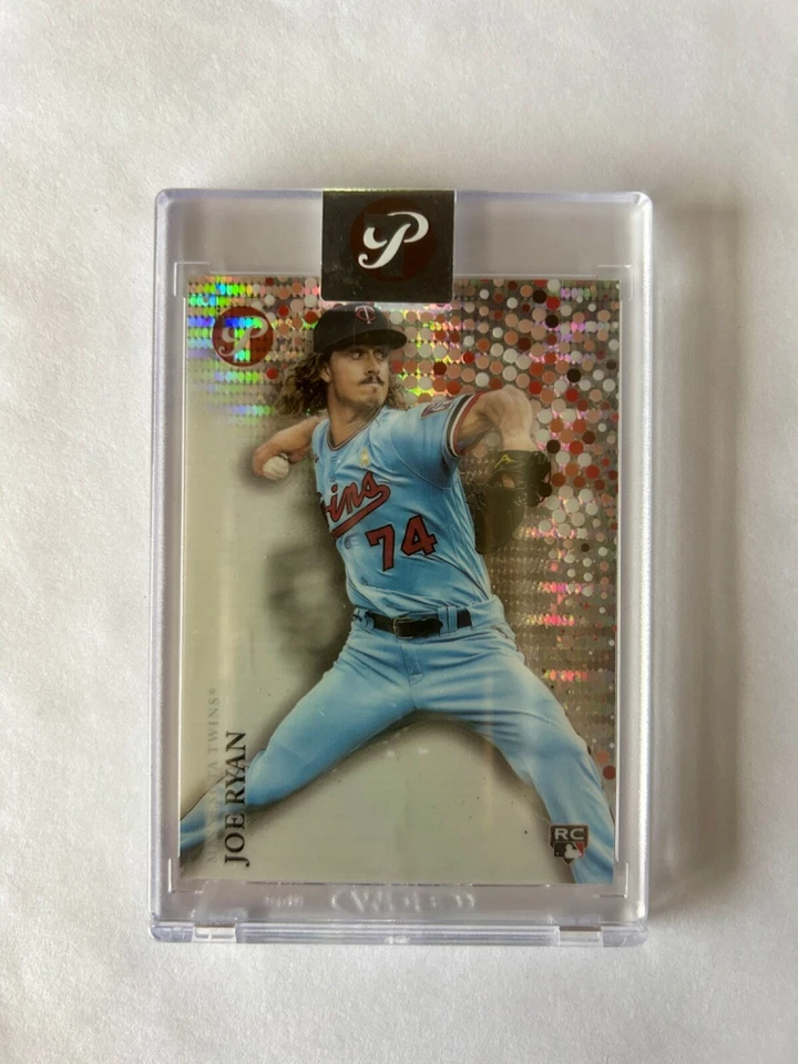 2022 Topps Pristine Joe Ryan Encased Pulsar Refractor Rookie Card #128 Twins RC - Image 1 of 2