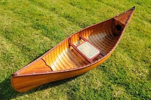20.25 X 70.5 X 15 Wooden Canoe With Ribs - Picture 1 of 6