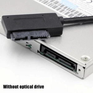 USB 2.0 to Slimline SATA 7+6 13pin Laptop DVD CDs Optical-Drive Adapter Heiß - Bild 1 von 8