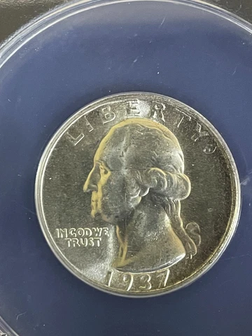 1937 P MS 64 Washington Quarter "mintage of 19,701,542" Cover