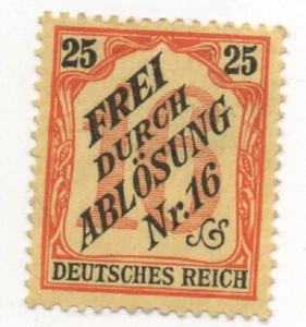 1905 Regierungsdienstmarke zur Verwendung in Baden 25pf LMM (A37) - Bild 1 von 2