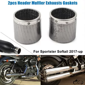 Header Muffler Exhaust Gasket For Harley Softail Slim FLSL 107 XL1200X Sportster - Bild 1 von 15