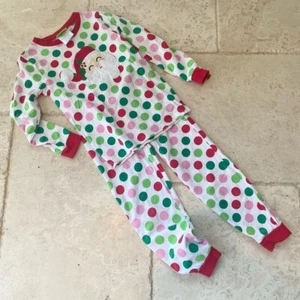 Classic Whimsy Polka Dot Santa Pajamas Size 7 EUC - Picture 1 of 2