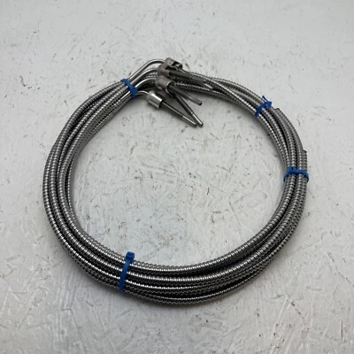 (Qty. 5) 90 Degree Bent Thermocouple Spring Loaded and RTD Sensor w/4' Cable - Image 1 of 3
