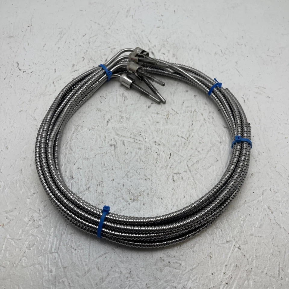 (Qty. 5) 90 Degree Bent Thermocouple Spring Loaded and RTD Sensor w/4' Cable - Image 1 of 3