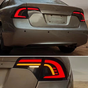 1Pair Full LED Tail Lights For Honda Civic Sedan 2006-2011 Start up Animation - Picture 1 of 18