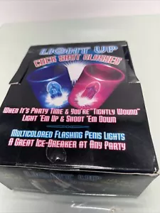 12 LIGHT UP Shot Glasses Plastic 2oz LED Drinking Blinking Flashing Barware Cups - Picture 1 of 4