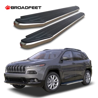 estriberas de aluminio de 5" para Jeep Cherokee 2014-2022 con kit de soporte Foto 1 de 4