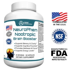 NeuroPhen Nootropics Brain Support Supplement + Phosphatidylserine, Brain Boost - Picture 1 of 12
