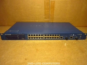 Commutateur Netgear PoE FS726TP 2x ports SFP 24x 12x PoE + 12x ports normaux - Photo 1/3