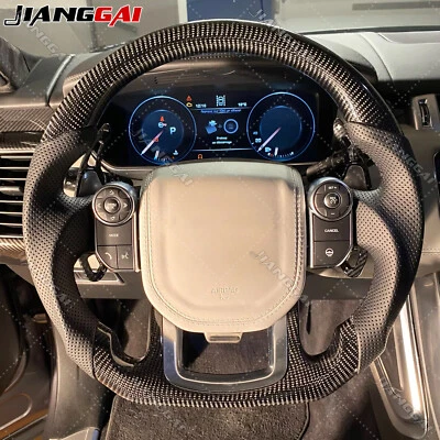 Carbon Fiber Steering Wheel Fit LAND ROVER RANGE ROVER SPORT with Heated 14-22 - Image 1 of 4