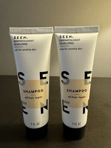 SEEN Skin Caring Shampoo 1 oz 30 ml Travel Size NEW x2 - Picture 1 of 2
