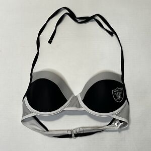 NFL Women's Las Vegas Raiders Team Logo Swim Suit Bikini Top Padded Size Small