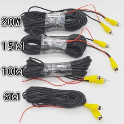 Car Video RCA Extension AV Cable for Rear View Backup Camera & Detection Wire - Image 1 of 4