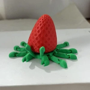 Articulated 3D Printed Strawberry Crab 3d Printed Crab Model Car Decoration - Picture 1 of 10