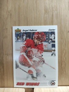 SERGEI FEDOROV 🏆1991 Upper Deck #144 RED WINGS NHL Hockey Card🏆 - Bild 1 von 2